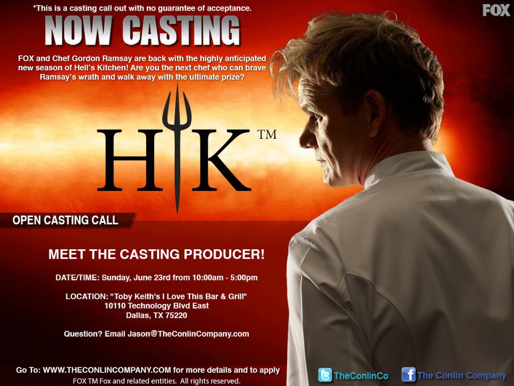 Hells Kitchen Open Casting Call Dallas Auditions Free