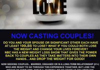 weight for love reality show info flyer