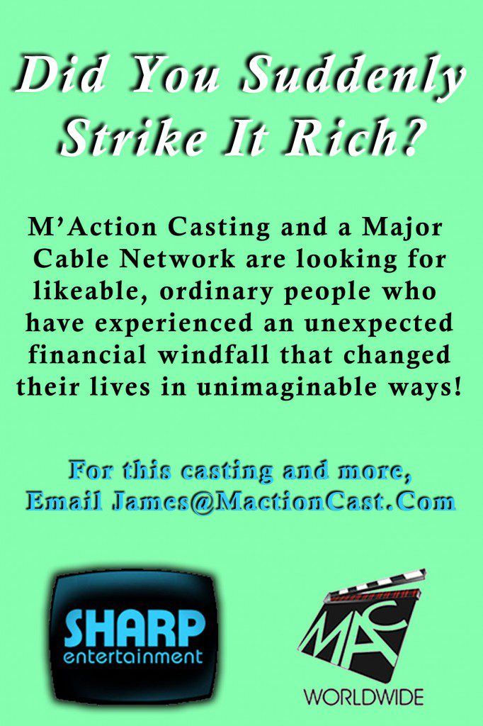 suddenly rich casting flier