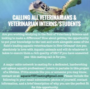 New Show Casting Aquatic Vets and Veterinary Students Nationwide