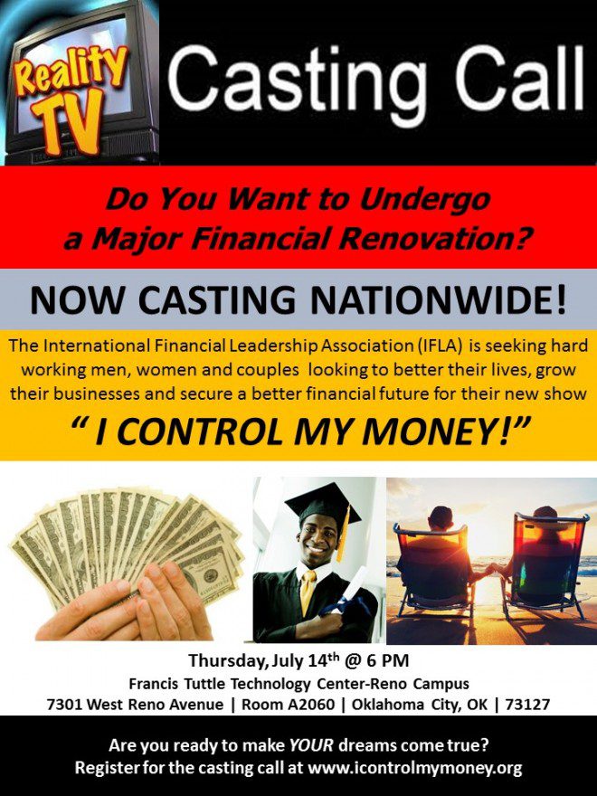 Open Casting Call in Oklahoma City for New Financial Reality Show