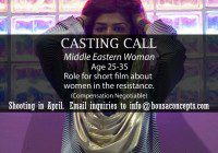 Middle Eastern actress for short film in Bay Area