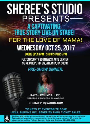 Acting Auditions in Atlanta for Stage Show “For The Love of Mama”