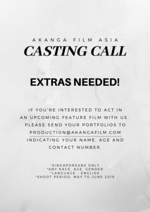 Casting Call for Extras in Singapore