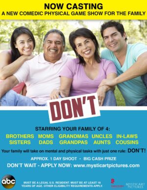 Casting Families for a New ABC Family Game Show “Dont”