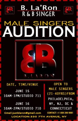 Open Auditions for Male Singers in NYC