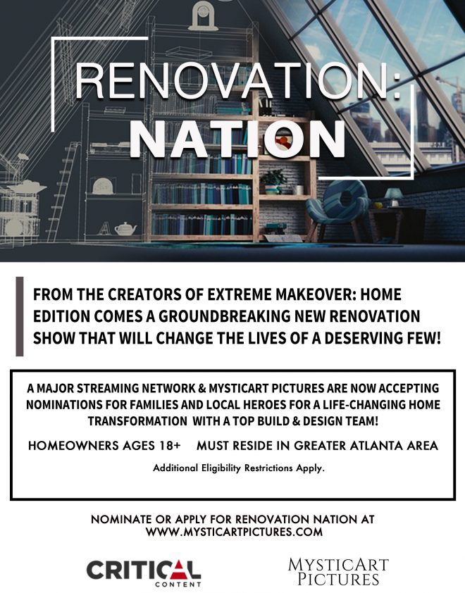 Renovation Nation Home Makeover Show Now Casting Homeowners in the ATL