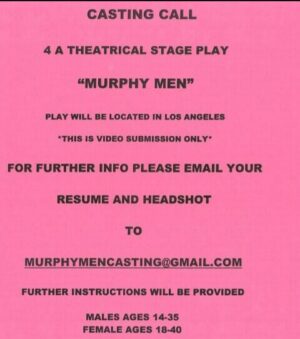 Theater Actors in Los Angeles for Stage Play “Murphy Men”