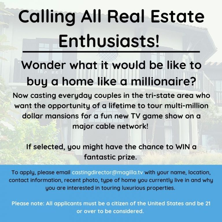 Reality Game Show Casting Real Estate Enthusiasts in the Los Angeles