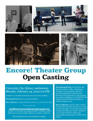 Open Call in St. Louis, MO for Encore! Theater Group 2020 Season Shows