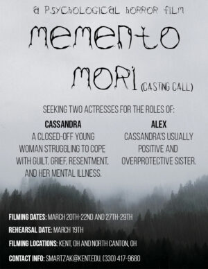 Cleveland Ohio Auditions for Student Film “Memento Mori”