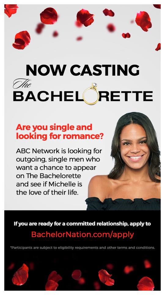 Now Casting Singles for ABC’s The Bachelorette, New Season Auditions Free