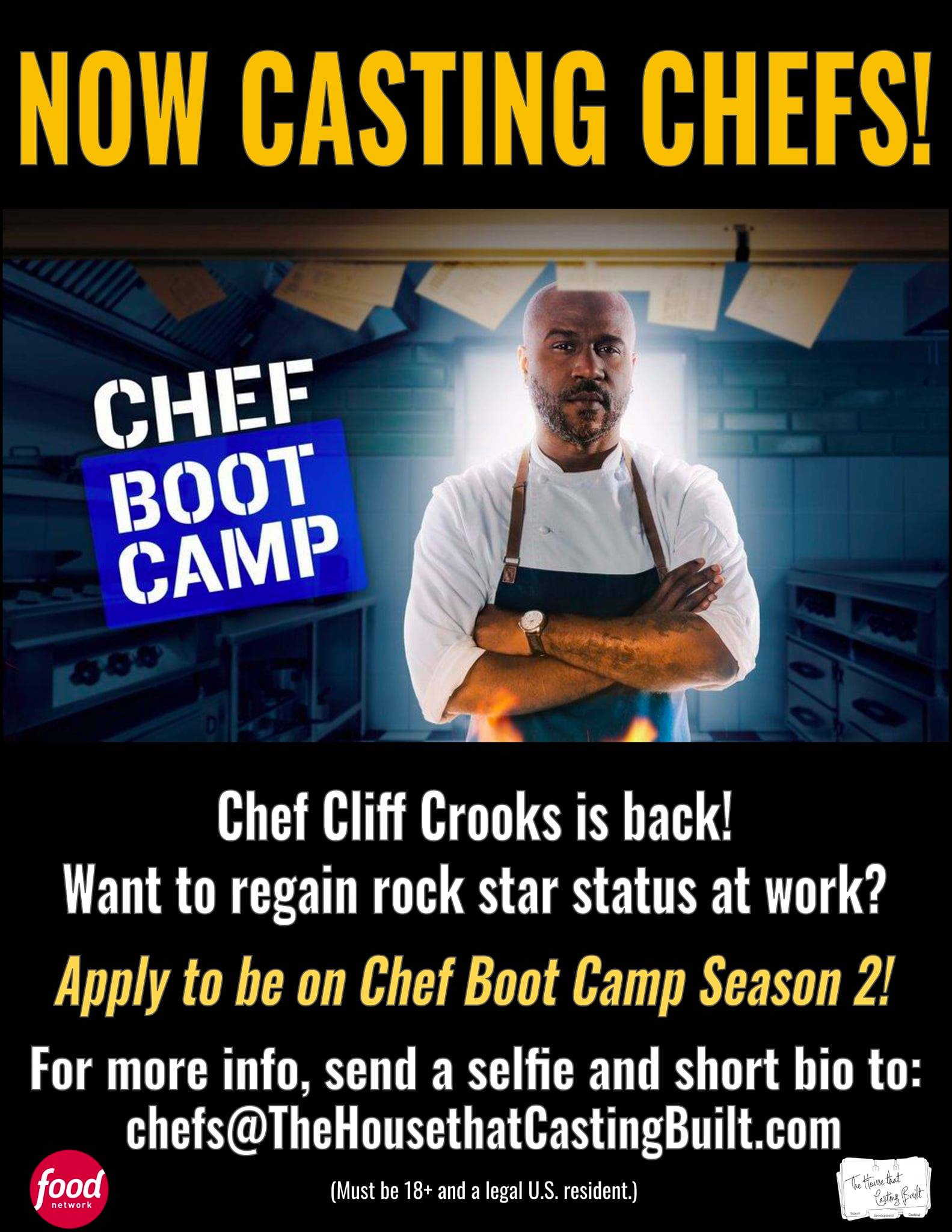 Casting Chefs for Food Network Show Chef Boot Camp