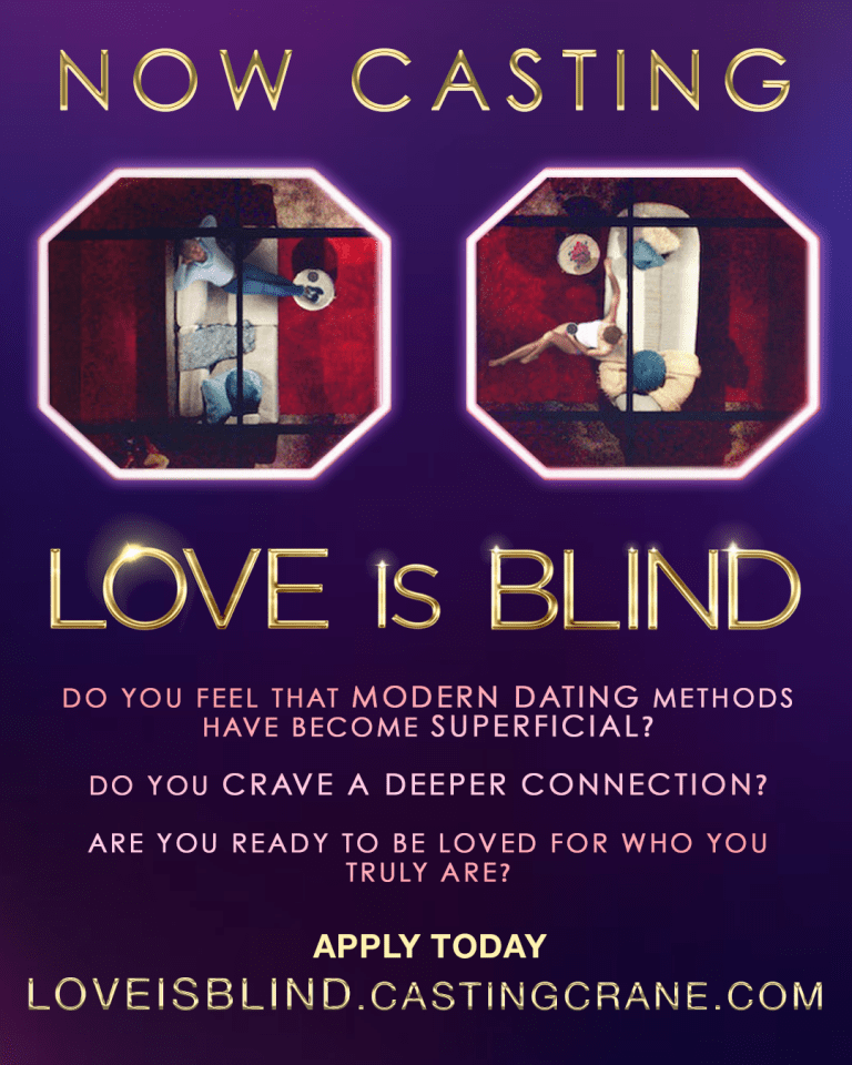 Casting Call Nationwide for Netflix Show “Love Is Blind” Auditions Free