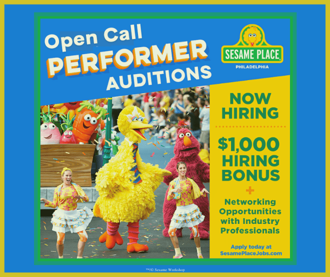 Sesame Street / Sesame Place Open Auditions in Philadelphia Area