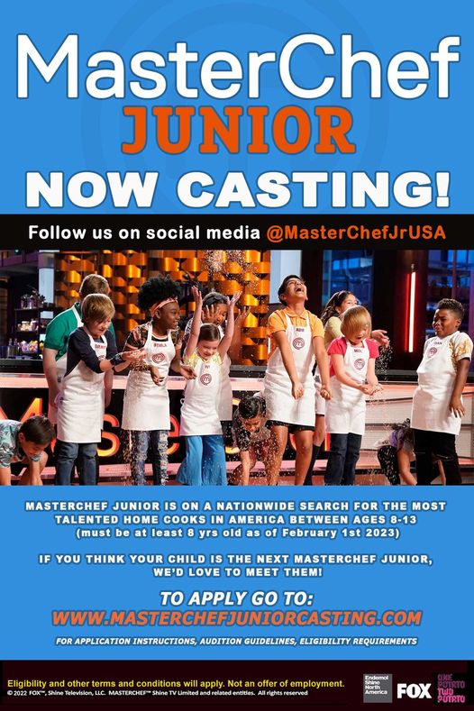 Audition for MasterChef Junior 2023 Auditions Free