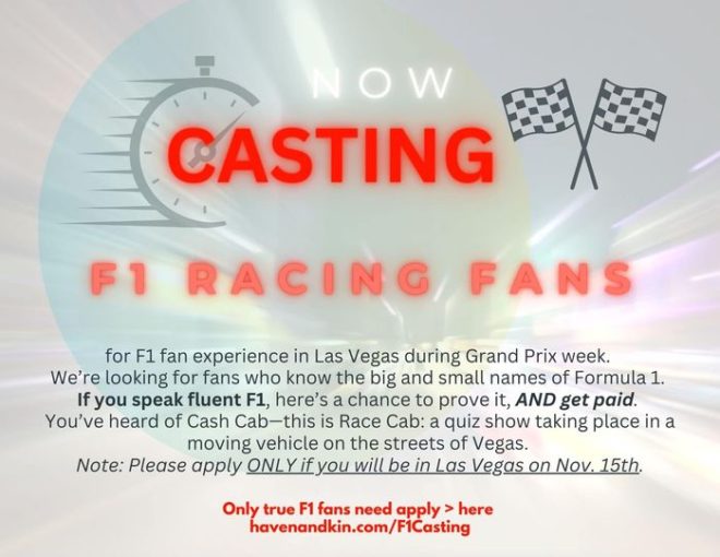 Casting F1 Racing Fans in Las Vegas