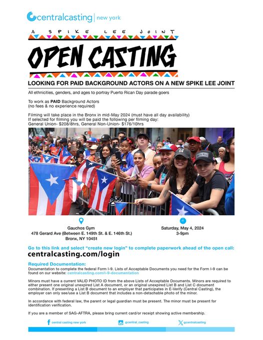 Get Paid to be in a Spike Lee Movie – Bronx New York Open Call ...