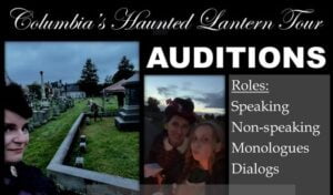 Columbia’s Haunted Lantern Tour Guide Auditions in Columbia, PA