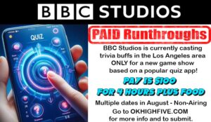 BBC Studios is Casting in Los Angeles for a Trivia Game Show