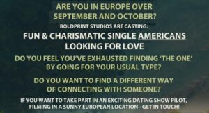 Casting American Singles Going To Europe This Fall