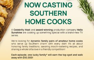 Now Casting Southern Home Cooks – New Cooking Show