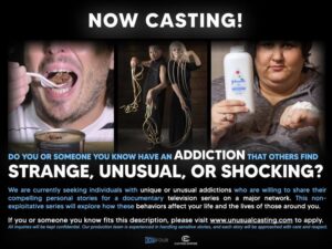 Do You Have a Strange Addiction? Show Now Casting in UK