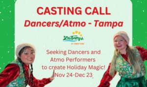 Acting Job in Tampa, Christmas in the Wild at ZooTampa